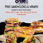 Free Sandwiches and Wraps at the Bullring!